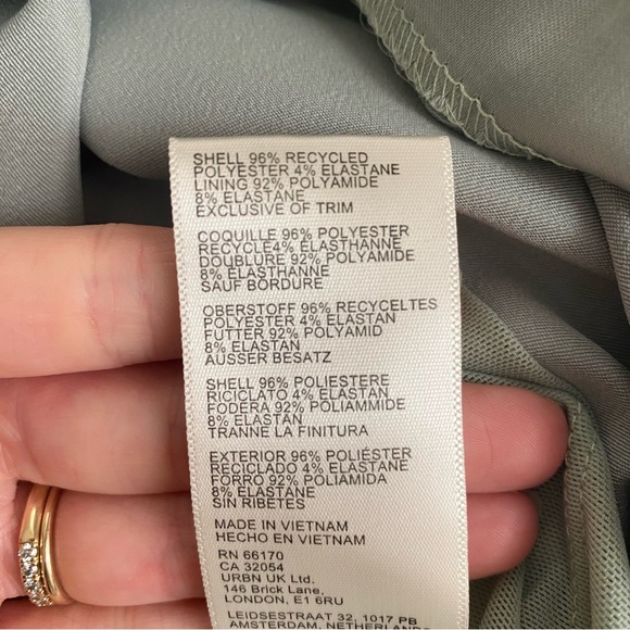 NEW Free People Gia Dress Pale Green Cut Out Back Size 10 - Picture 8 of 9